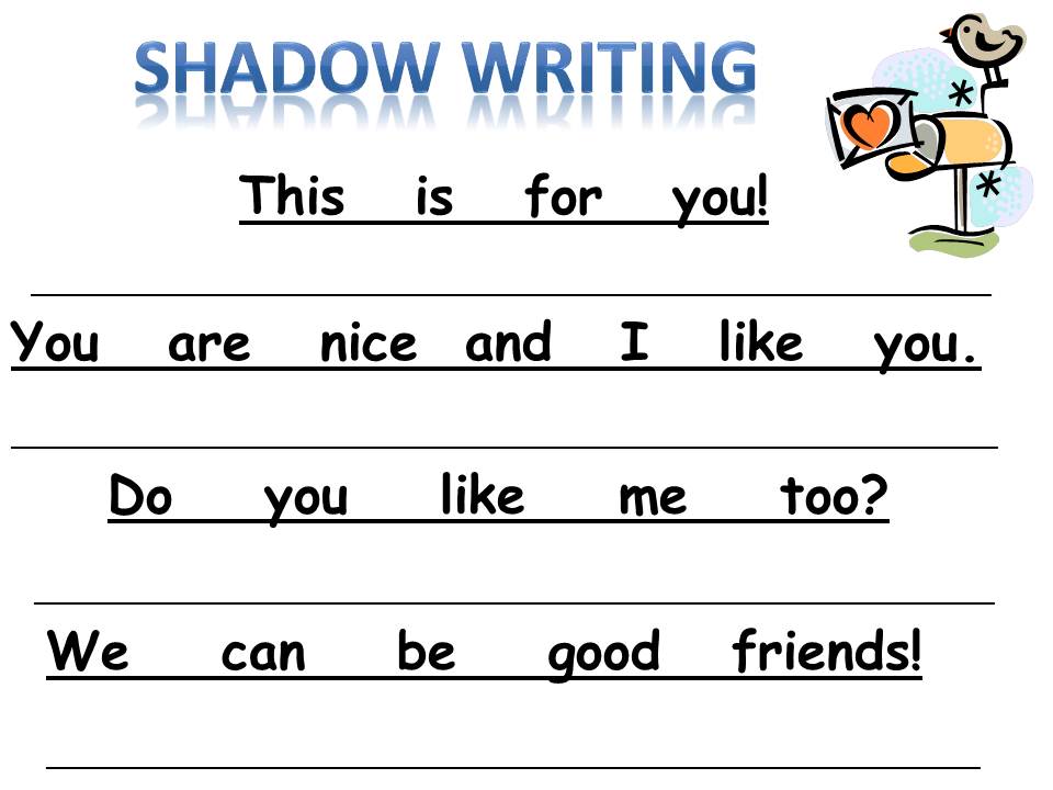 Writing words for kids