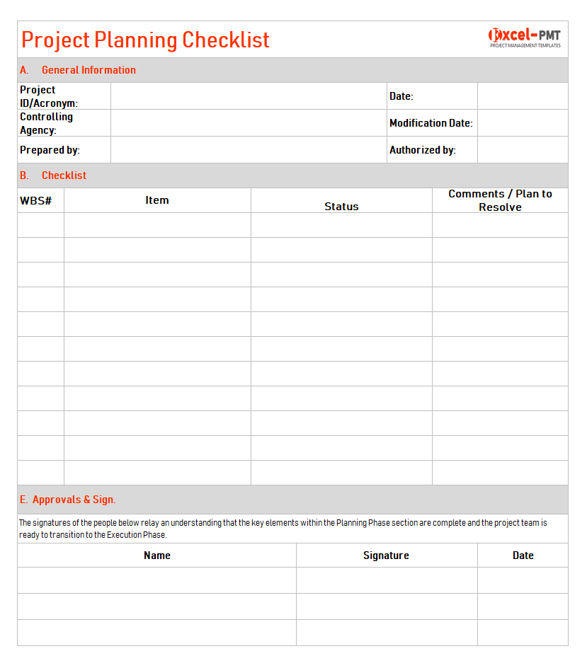 Preparation for kindergarten checklist