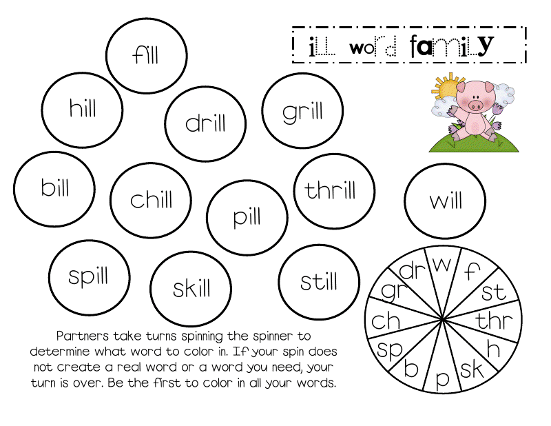 Word family 2. Word Family activities. Family Words game. Ill Worksheet. Word Families but.