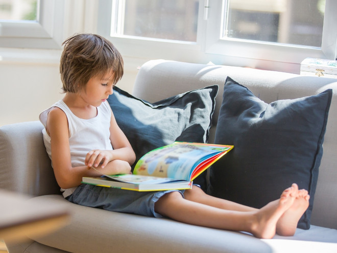 Reading to young child