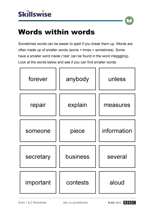 word-chunk-activities