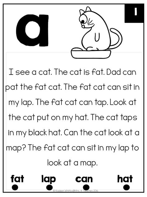 Rhyming words cat in the hat