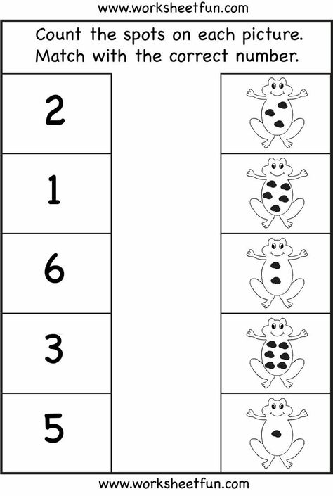 Numbers activity for kindergarten