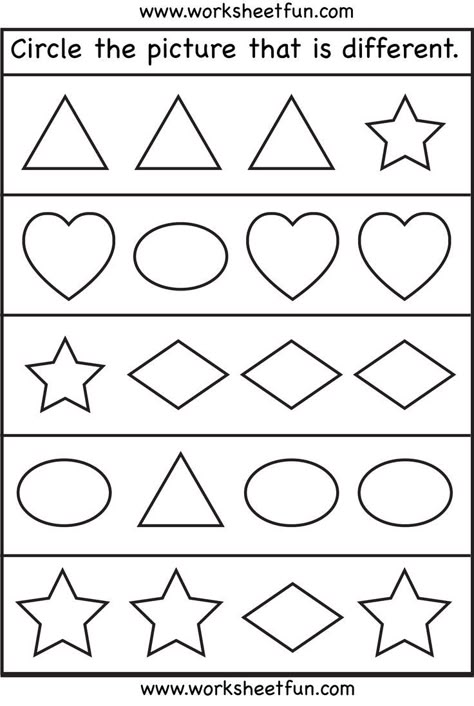 Activities on shapes for preschoolers