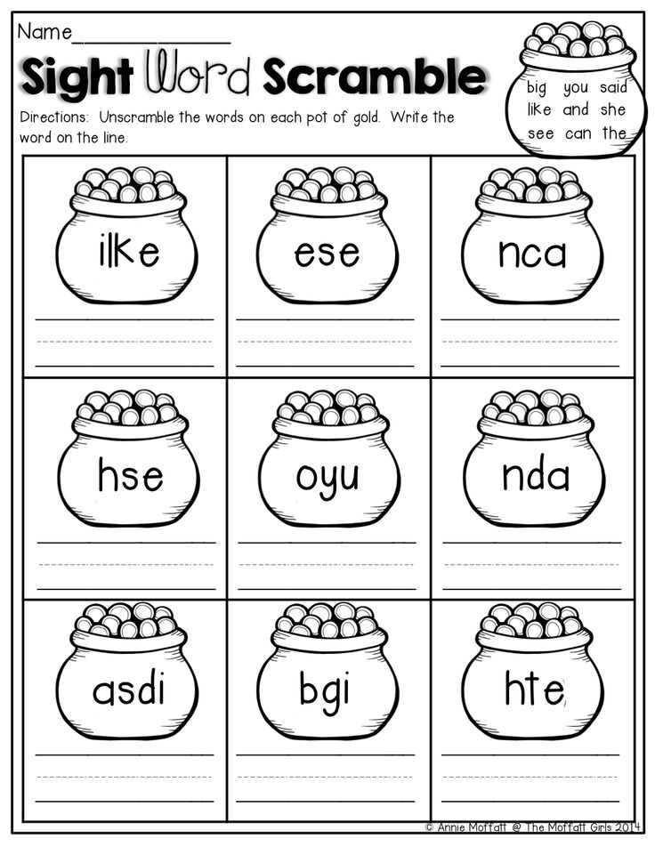 Sight words and