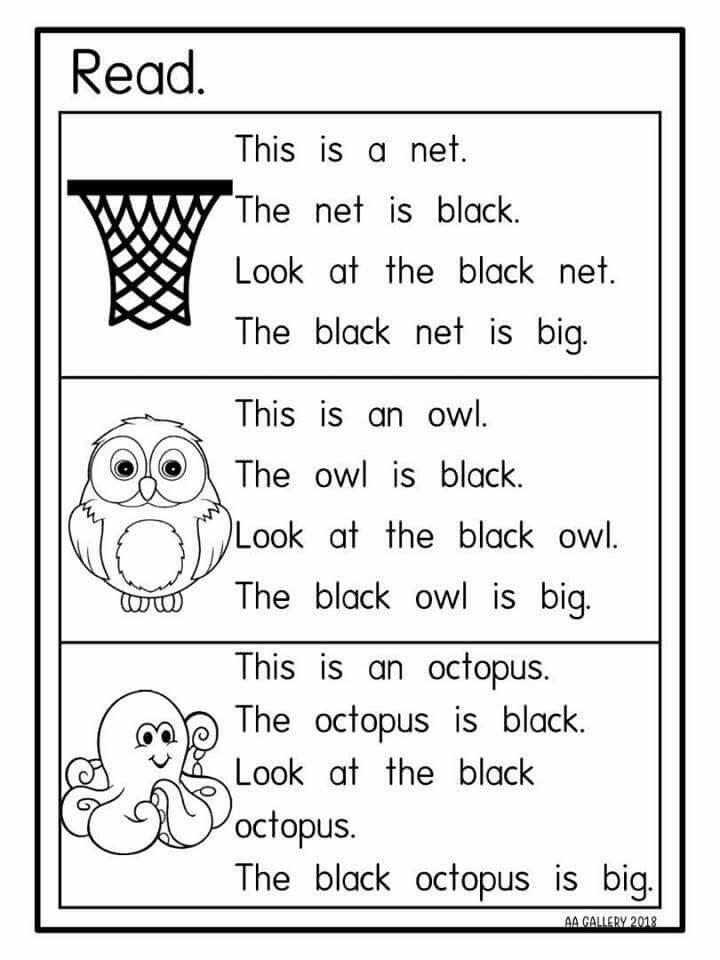 Reading lesson for 1st grade