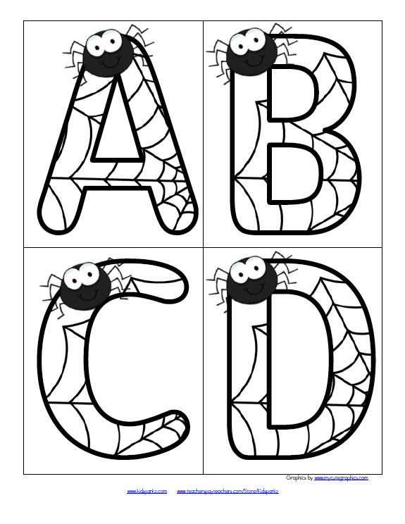 Large alphabet letters for preschool