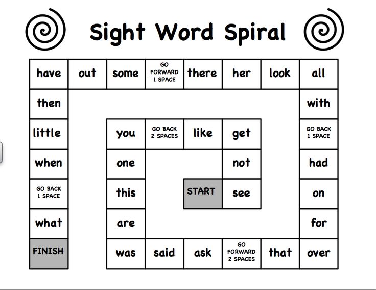 Sight words learning to read