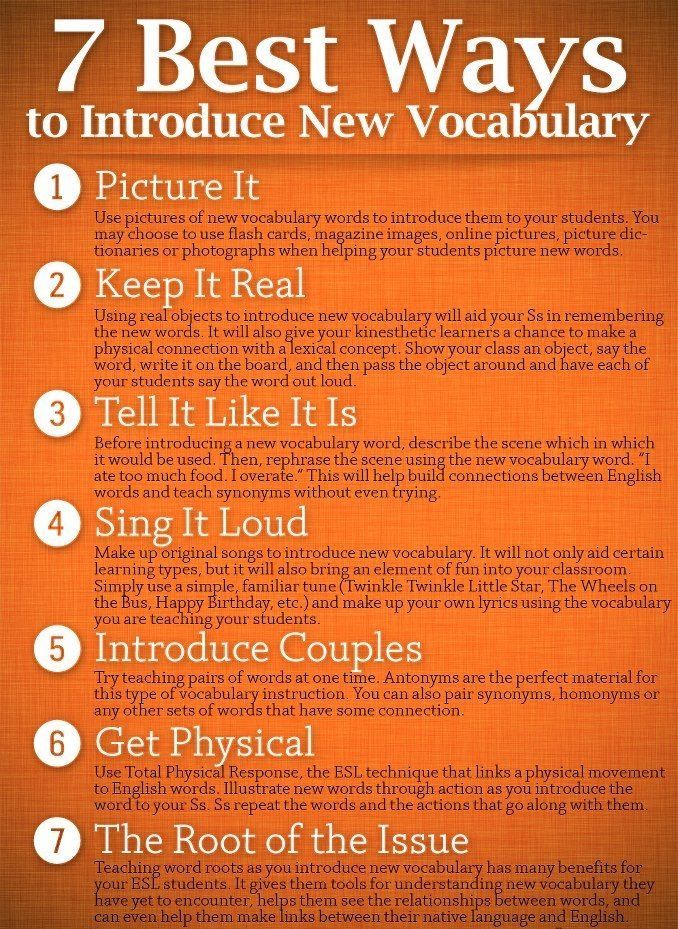 Teaching of vocabulary