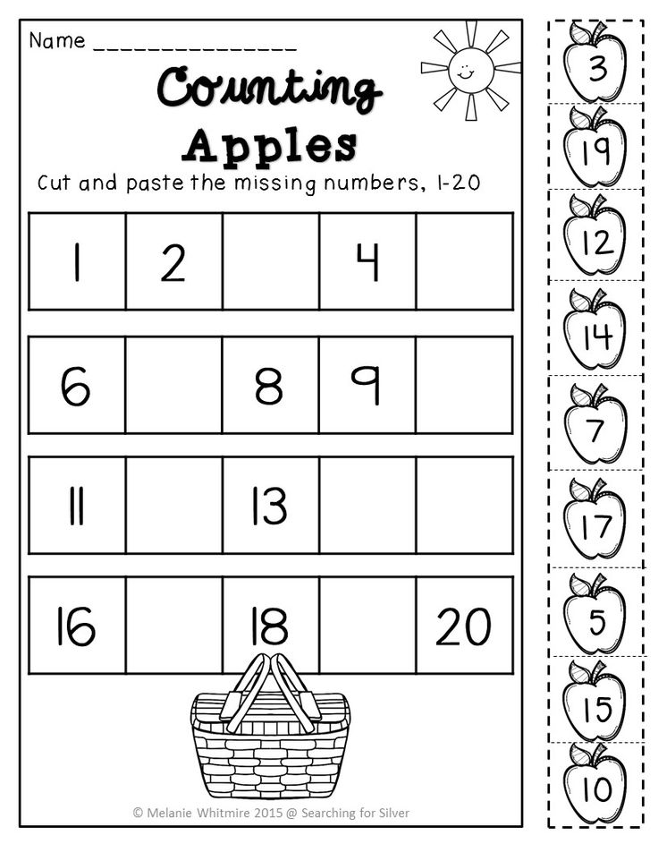 Games on numbers for kindergarten