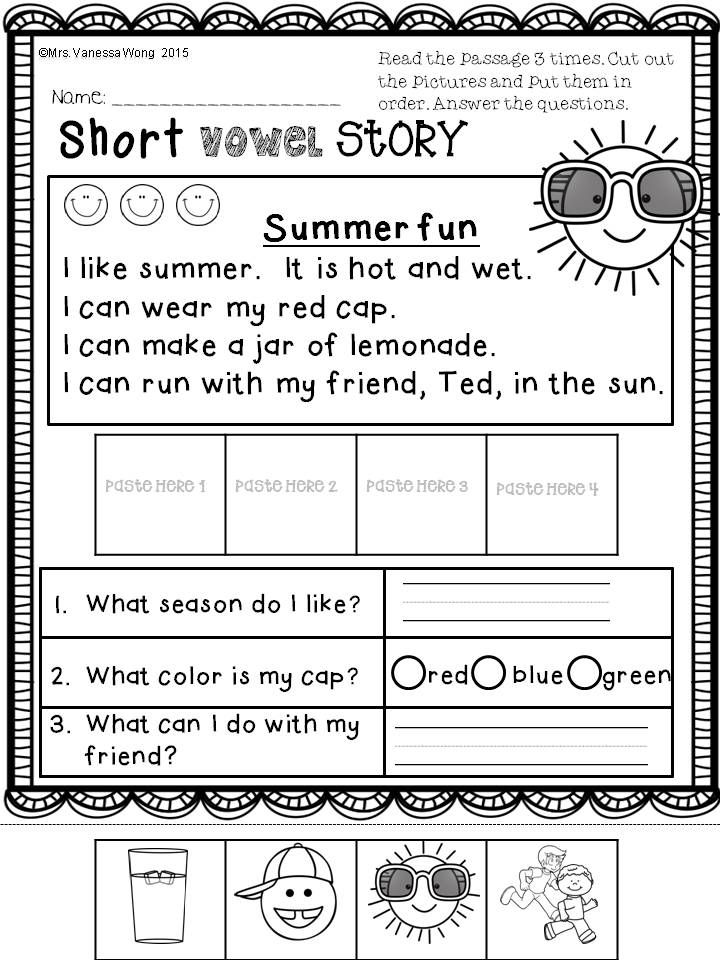 Reading activities for kindergarteners