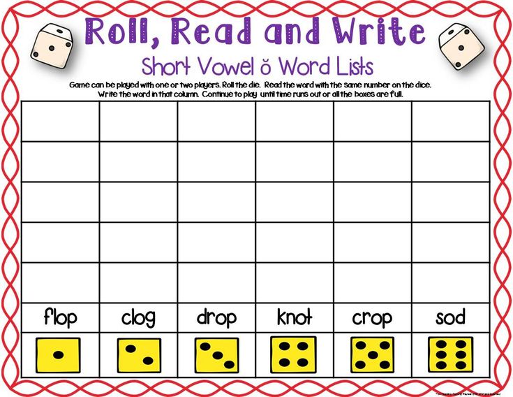 2Nd grade short vowel words