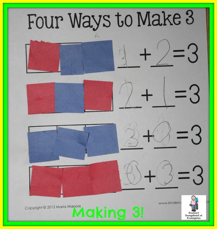 Ways to make 5 kindergarten