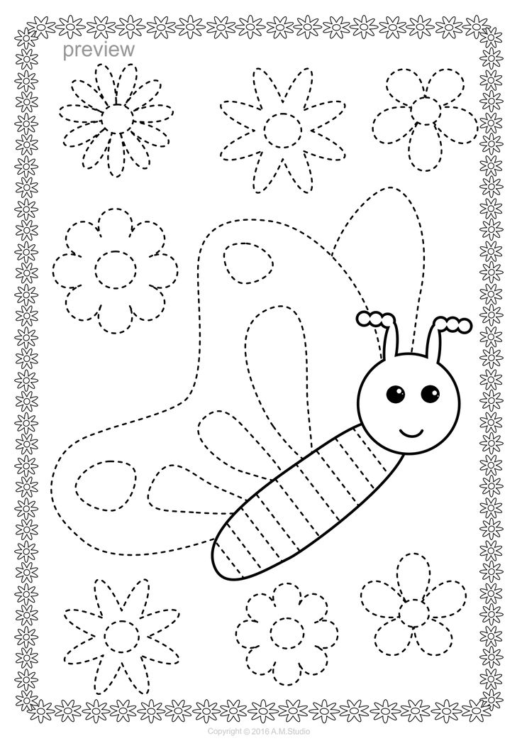 Coloring pages to trace