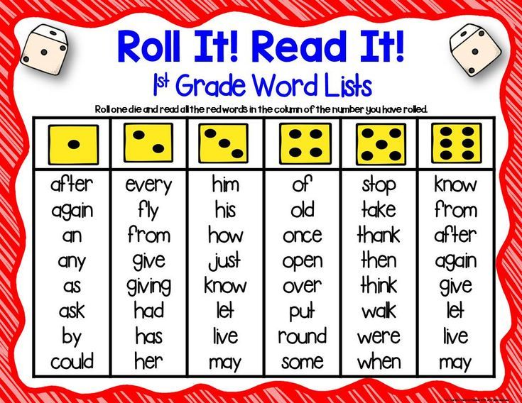 Roll a sight word