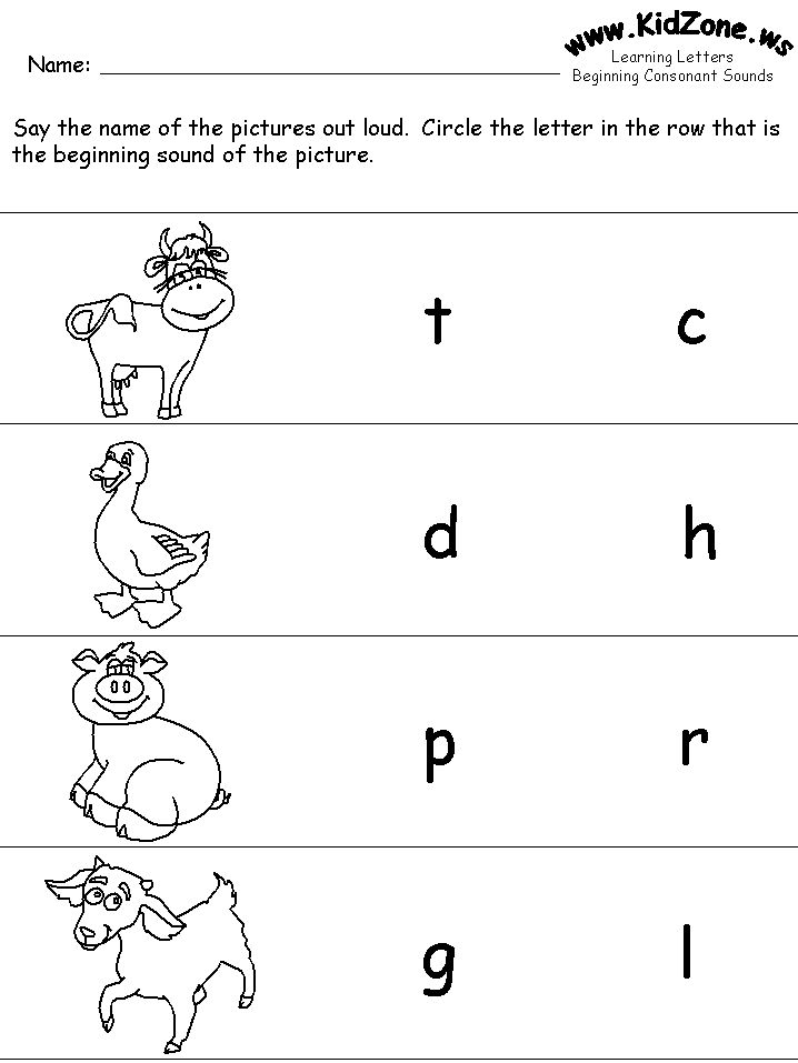 Letters names and sounds