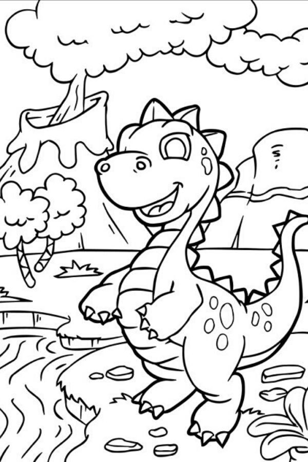 Printable dinosaur story for kids