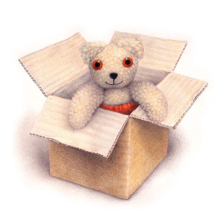 Teddy bears in a box