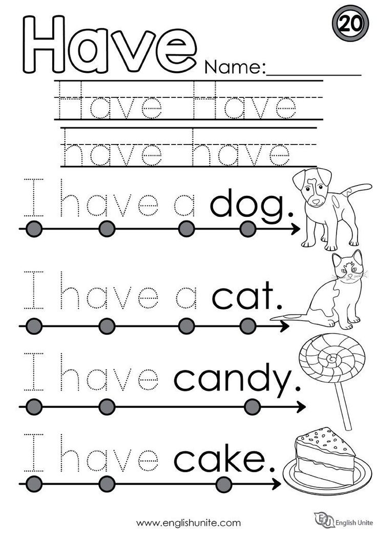 Reading words for preschool