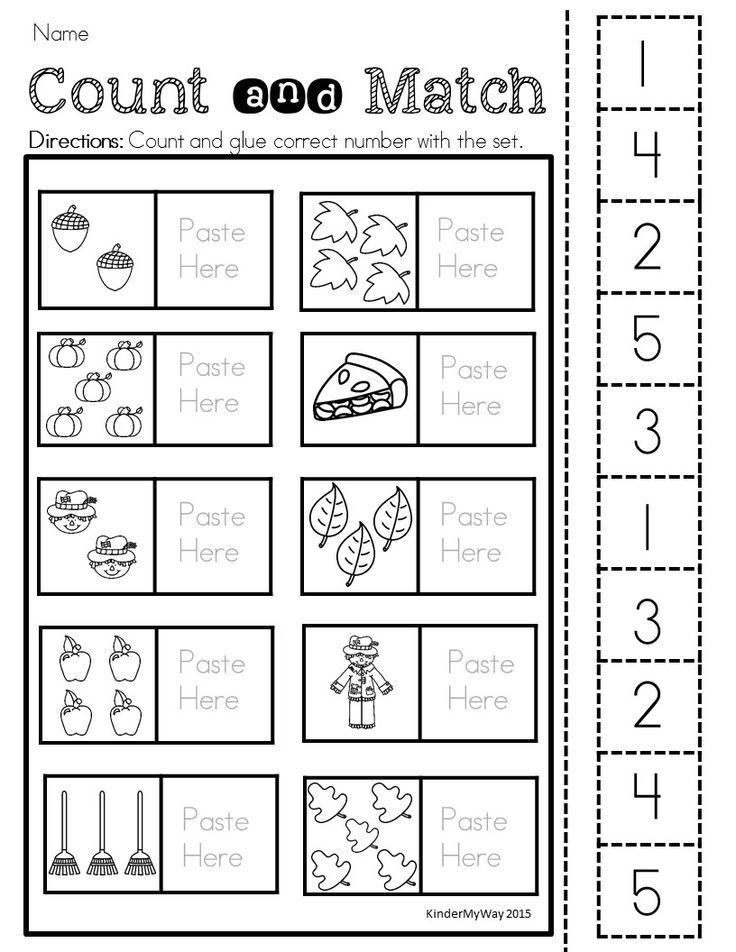 Preschool math activities for fall
