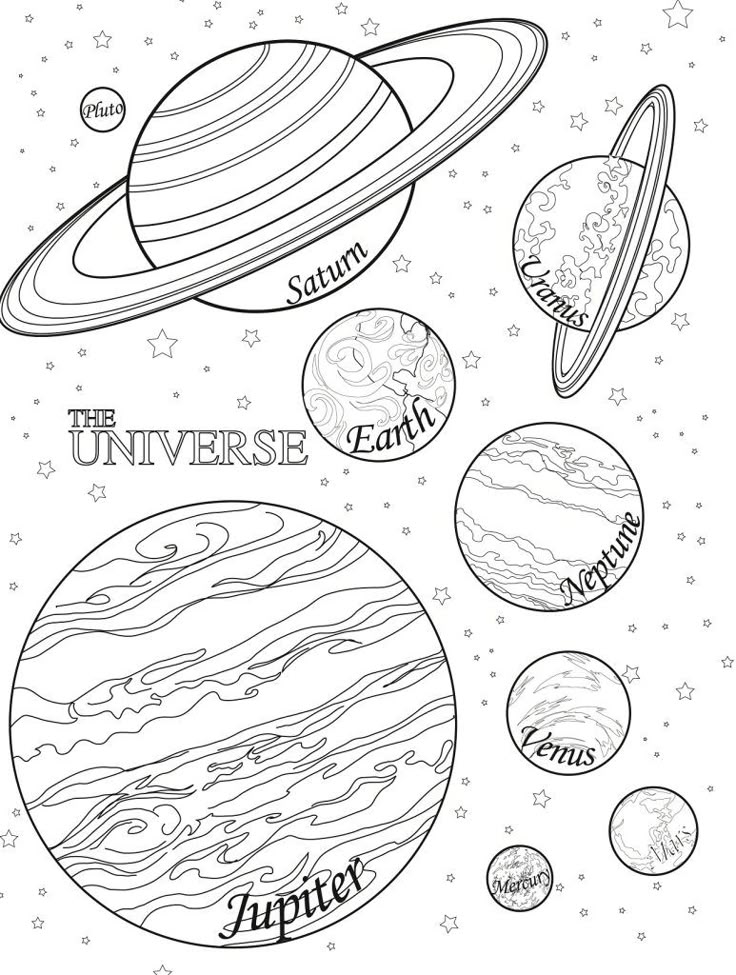 Planets color sheets