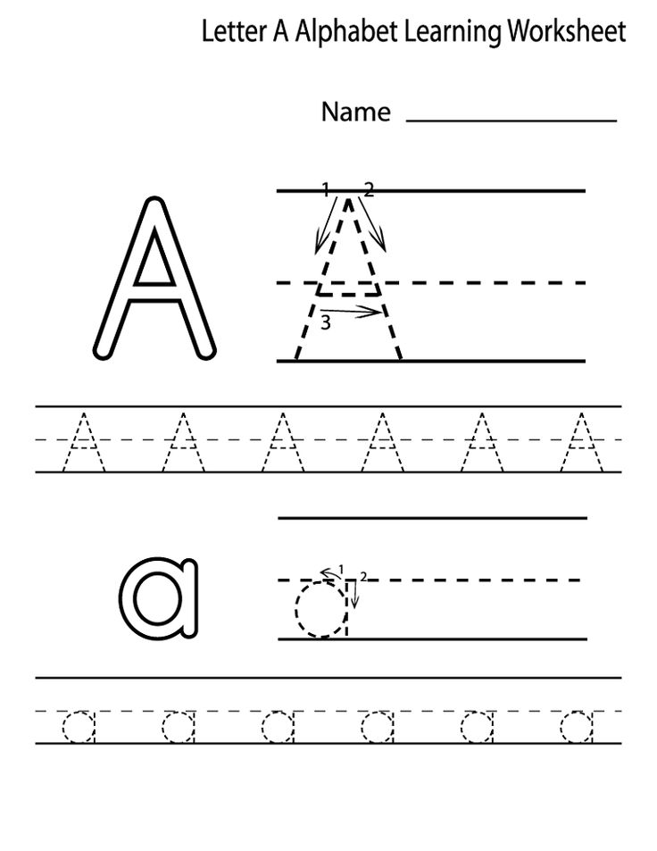 Preschool learning the alphabet