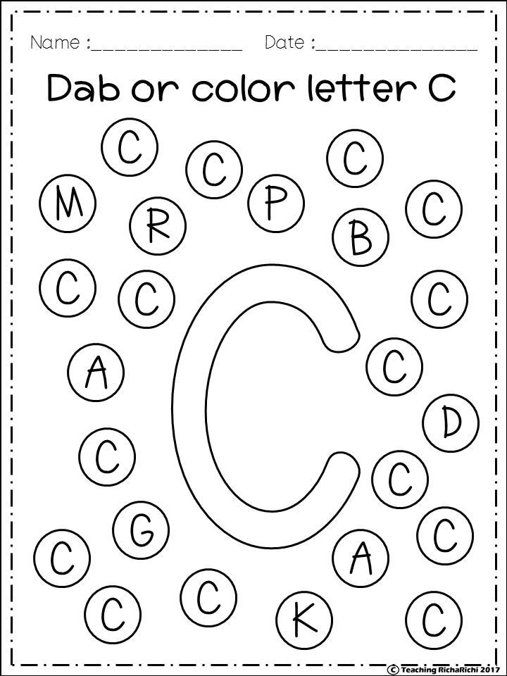 Letter activities for preschoolers
