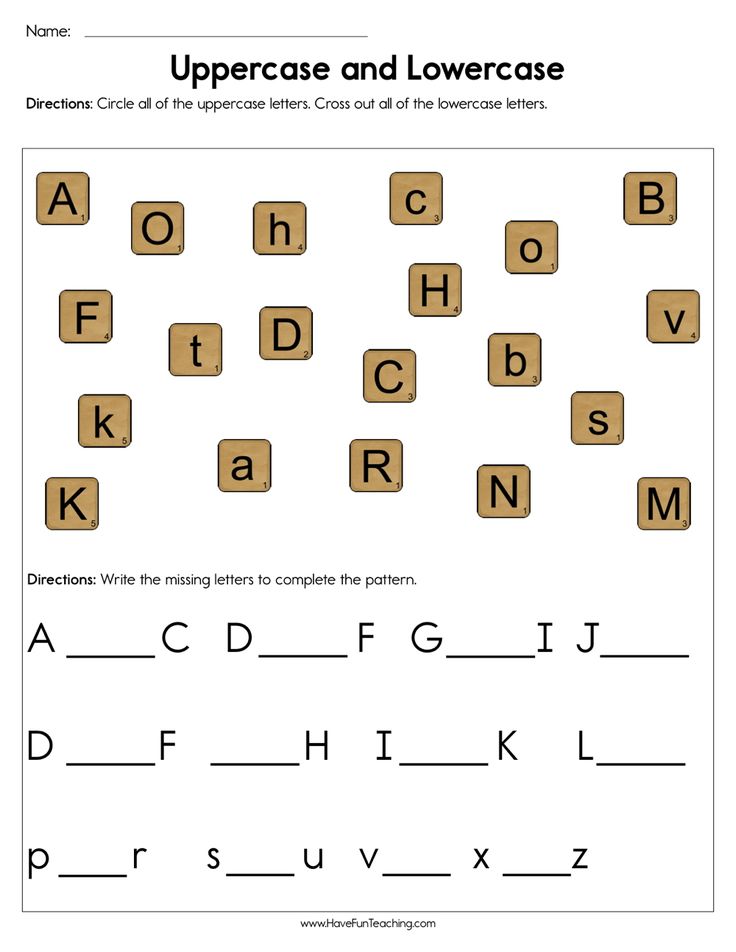 Capitals and lowercase letters