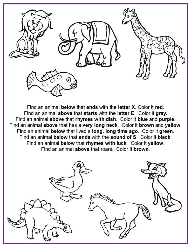 Following direction worksheets for kids