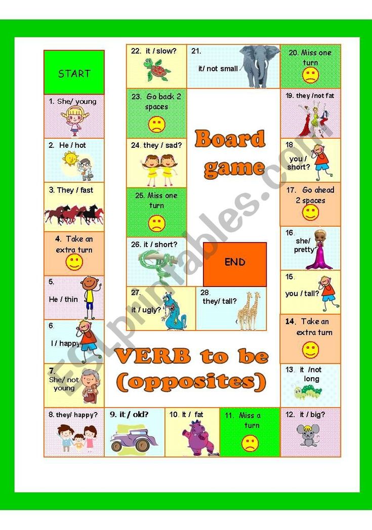 Verbs game for kids