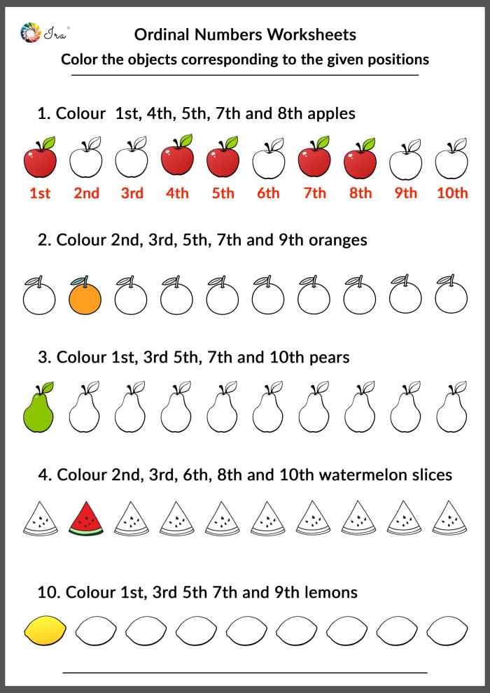 Ordinal Numbers Maths