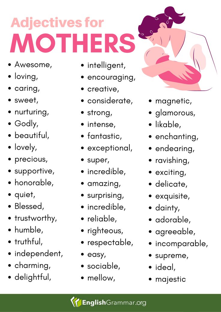 Adjectives Describing Mothers