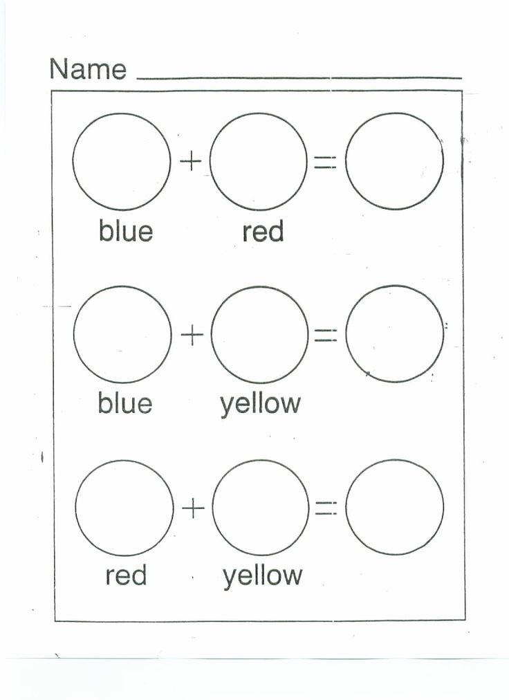 Primary colors worksheets