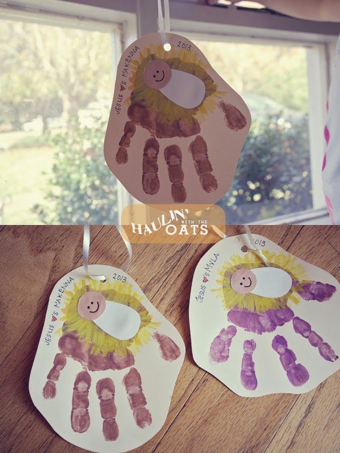 Handprint crafts with flour