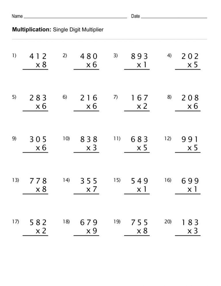 Math equations for first graders