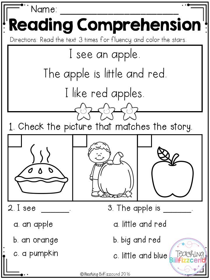 Reading exercises for first graders