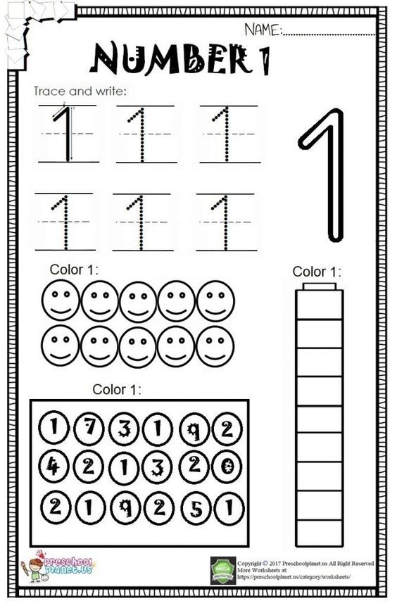 Pre school learning numbers