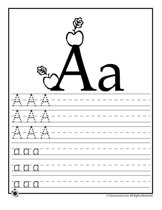 Learning to write alphabet