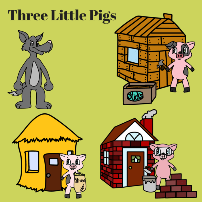 The three little pigs картинки