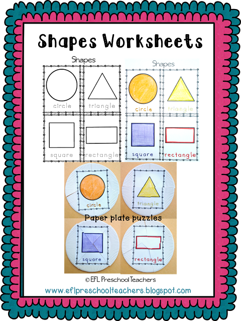 Activities about shapes for preschoolers