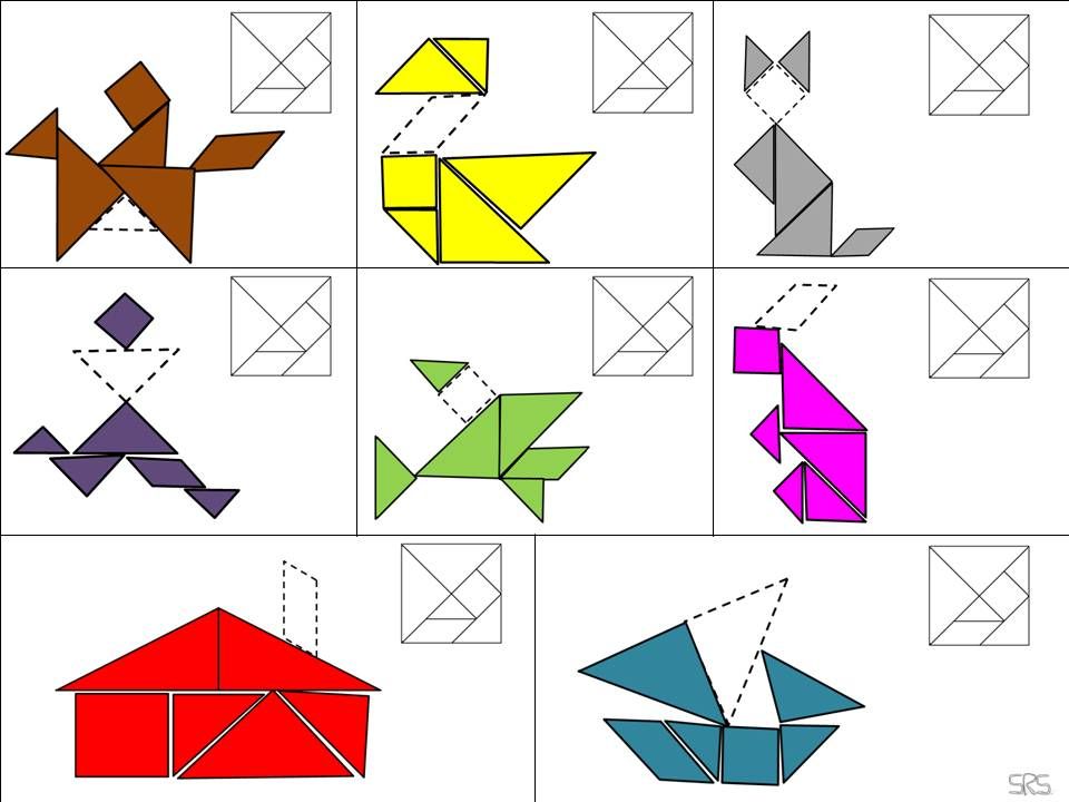 Tangram pictures to make