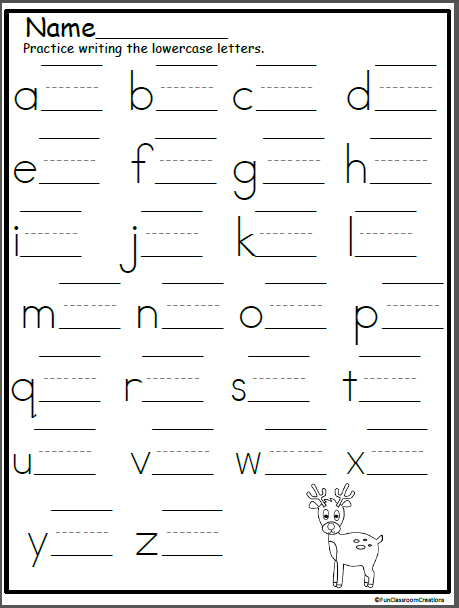 Teaching lower case letters