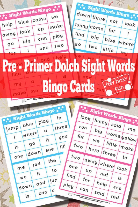 Sight words pre k games