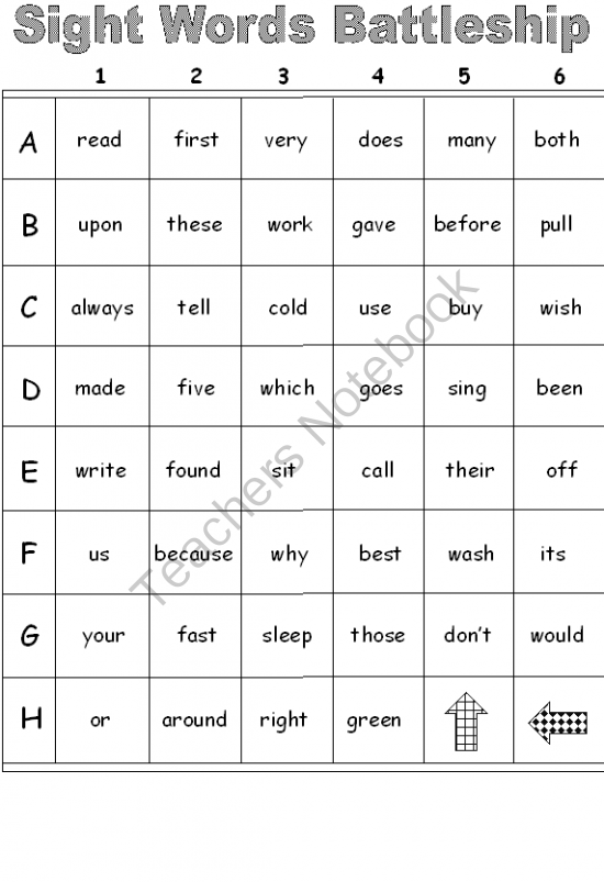 Sight words program