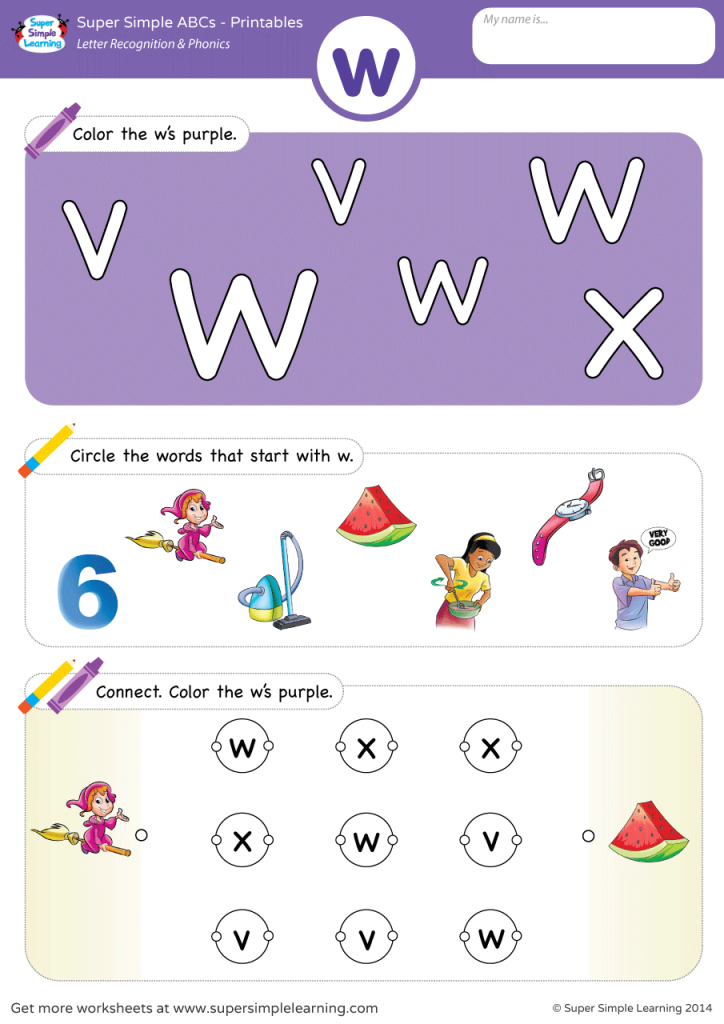 Kids learning letter