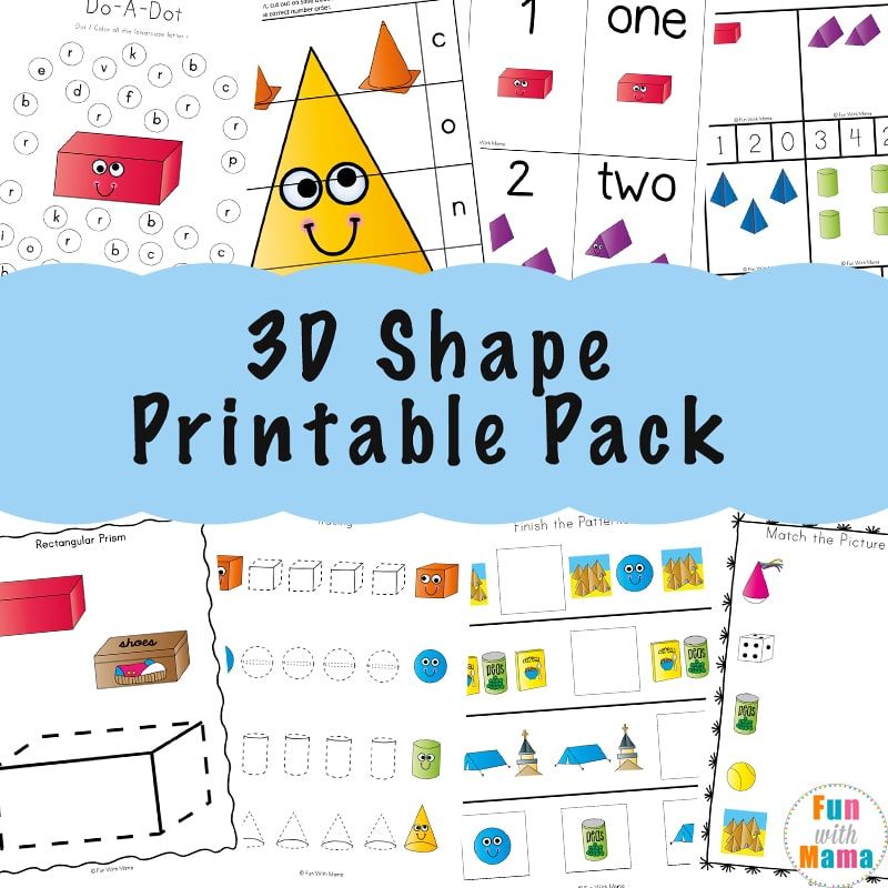 Math Art Idea: 3D Geometric Shapes - Babble Dabble Do