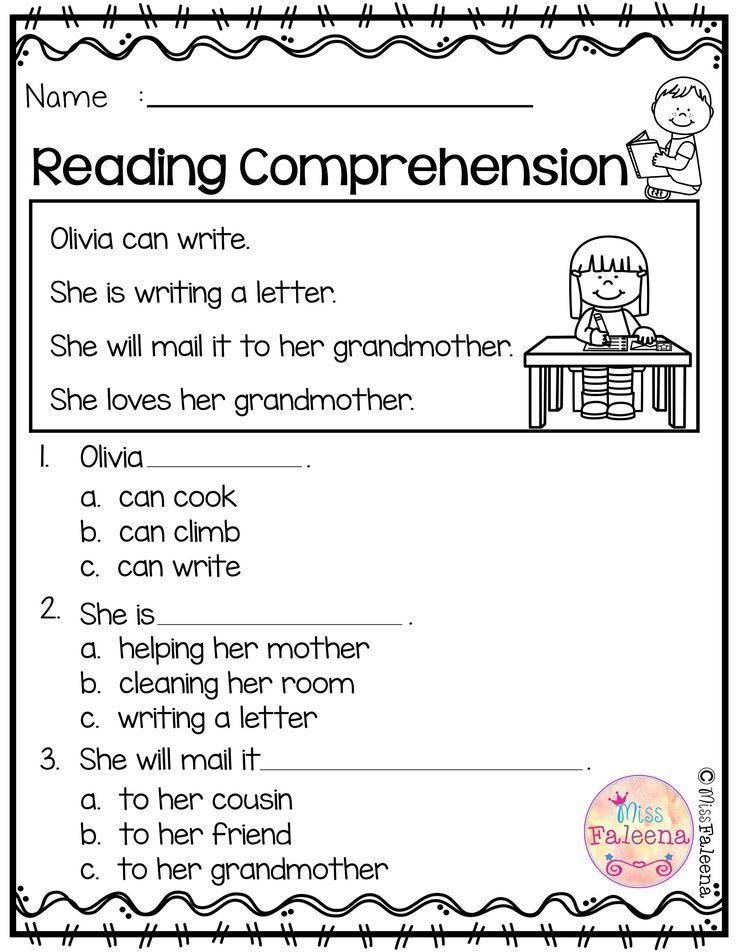 Kindergarten reading sample