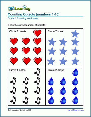 Numbers for 1st grade