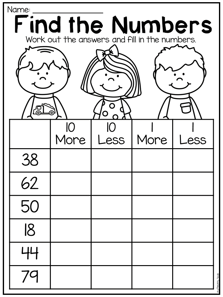 Math work for first grade