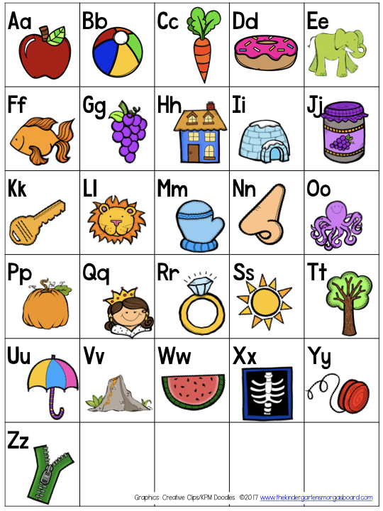 Teaching alphabets to kindergarten